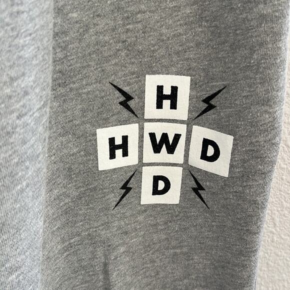 Halfway Dead HWD Gray with Black and White Logo Jogger Pants Medium - Picture 6 of 8